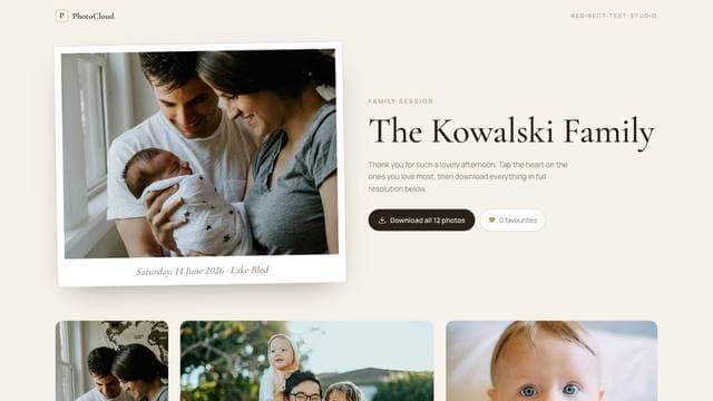 Preview of the Family album gallery layout